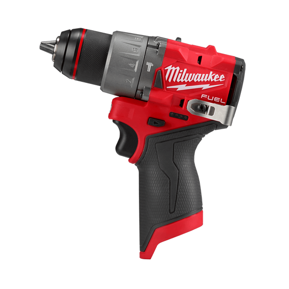 The M12 FUEL™ 13mm Hammer Drill is a Powerful Subcompact Hammer Drill, More Compact*, and provides Fast Drilling Speed Under Load.